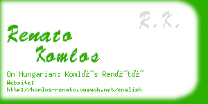 renato komlos business card